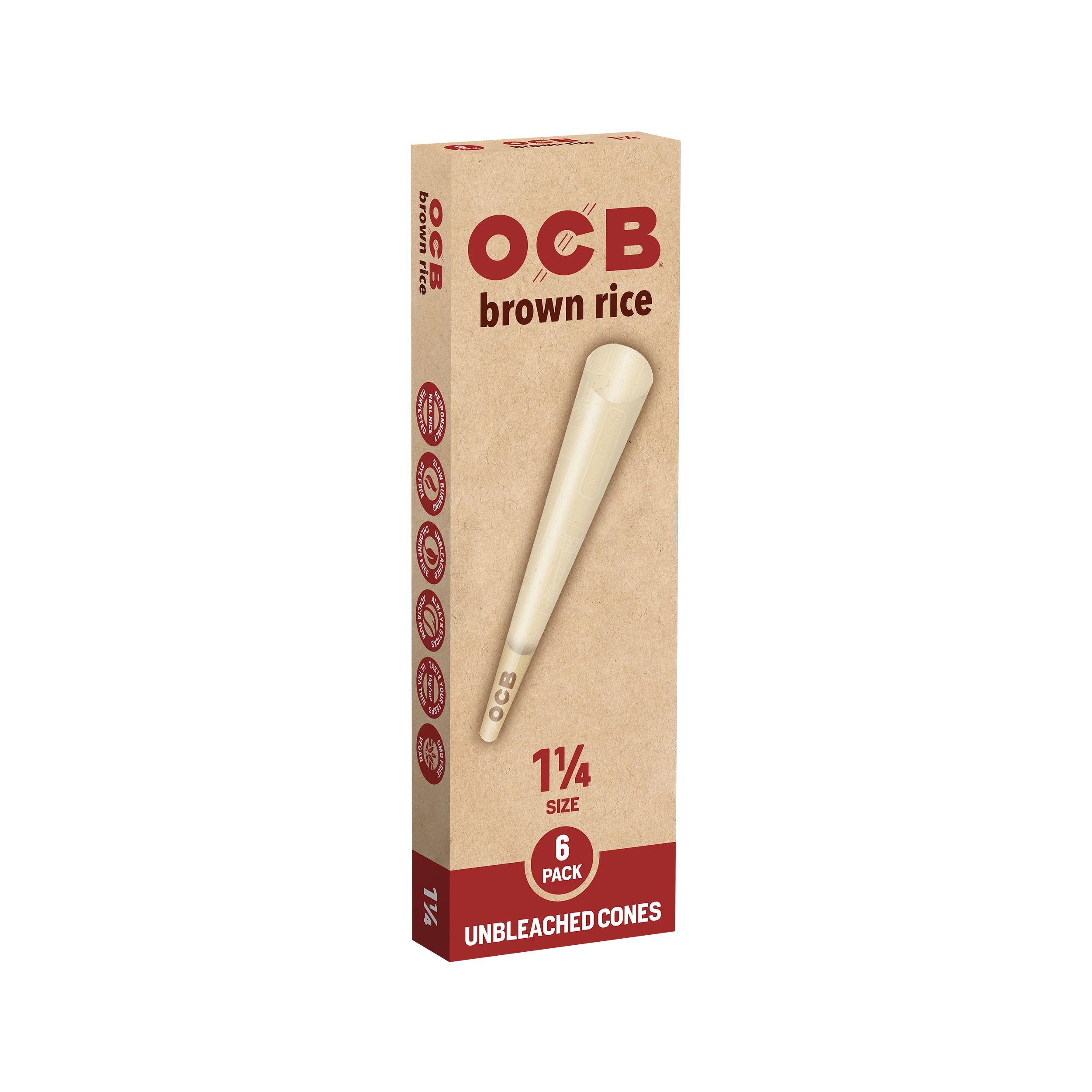 Brown Rice Cone 1 1/4" - Cones