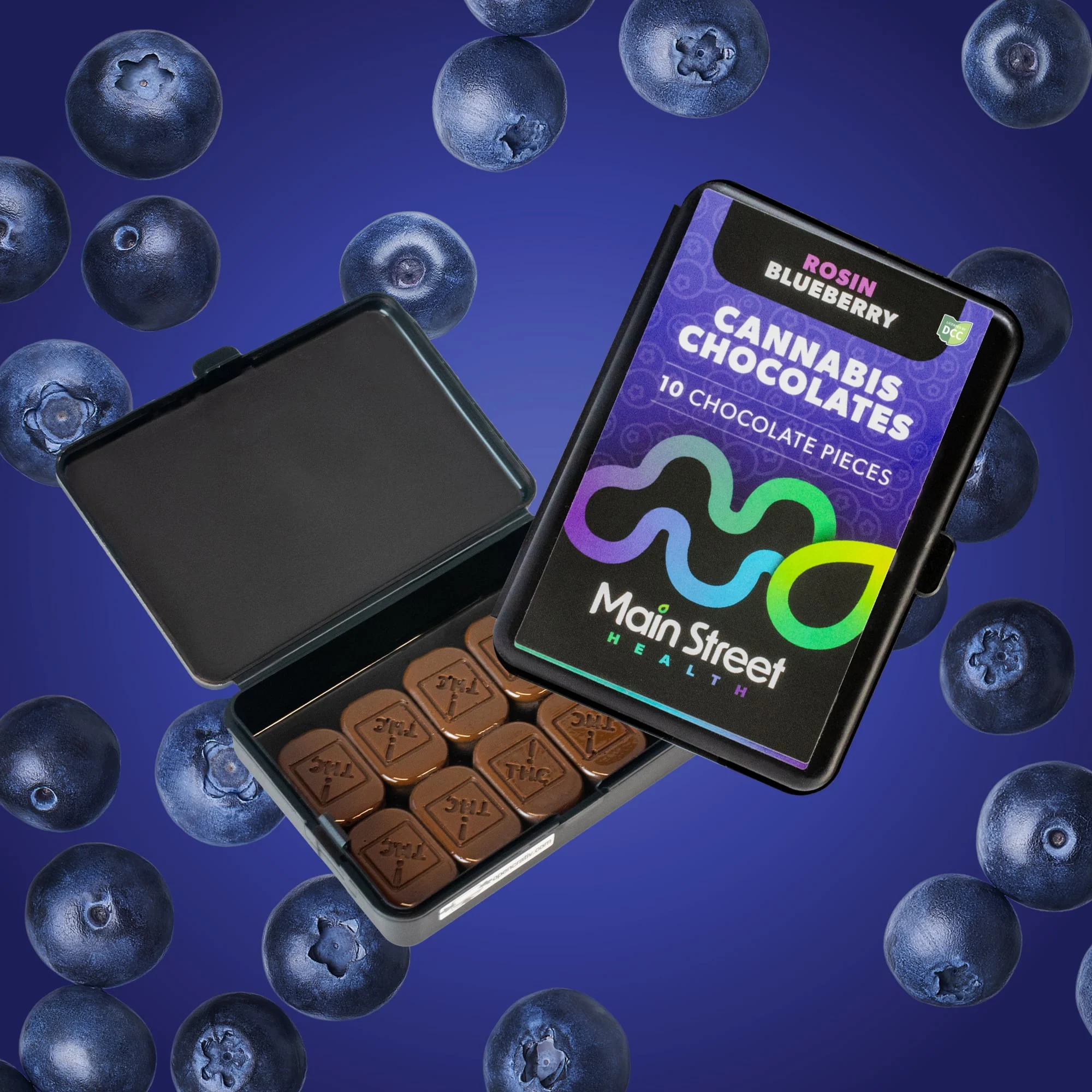 Blueberry Rosin Chocolate
